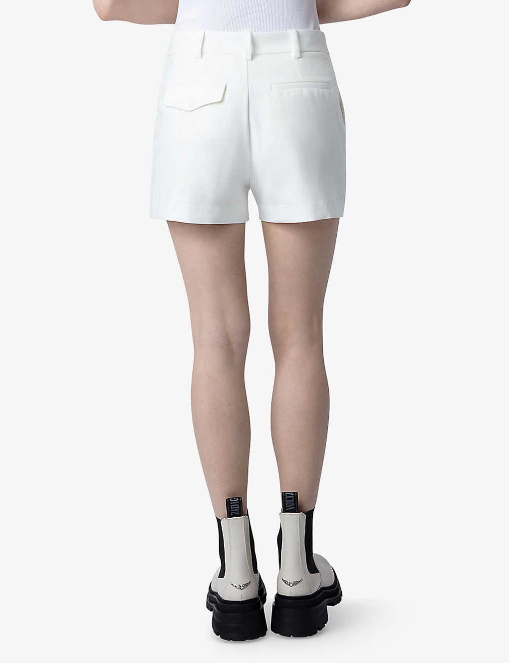 Zadig & Voltaire Please Crystal-embellished Stretch-woven Shorts 6 Zadig & Voltaire Please Crystal-embellished Stretch-woven Shorts - Image 4