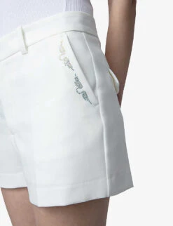 Zadig & Voltaire Please Crystal-embellished Stretch-woven Shorts 11 Zadig & Voltaire Please Crystal-embellished Stretch-woven Shorts -Sweaty Bety Clothing Shop R04191940 JUDO ALT04