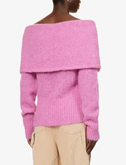 Skylar Cowl-neck Mohair And Alpaca-blend Knitted Jumper -Sweaty Bety Clothing Shop R04193679 FUCHSIAPINK ALT03