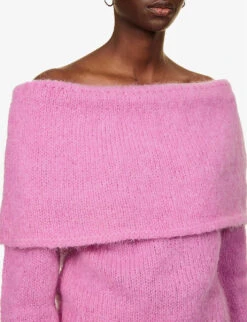 Skylar Cowl-neck Mohair And Alpaca-blend Knitted Jumper -Sweaty Bety Clothing Shop R04193679 FUCHSIAPINK ALT04