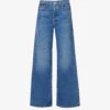 MOTHER Ditcher Roller Sneak Wide-leg High-rise Stretch-denim Jeans