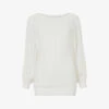 Balloon-sleeved Crochet Knitted Top -Sweaty Bety Clothing Shop R04193987 OFFWHITE M