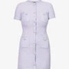SELF PORTRAIT Sequin-embellished Bouclé Cotton And Wool-blend Knitted Mini Dress -Sweaty Bety Clothing Shop R04195749 PURPLE M