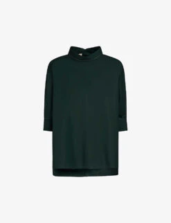 Marni Button-back Dropped-shoulder Cotton-poplin Shirt