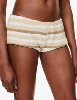 Jaded London Thalia Striped Towelling Shorts -Sweaty Bety Clothing Shop R04197653 BROWNSTRIPETOWELLING ALT02