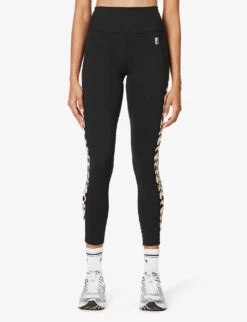 P.E NATION Pursuit Slim-fit High-rise Stretch-recycled-polyester Leggings -Sweaty Bety Clothing Shop R04199856 BLACK ALT02