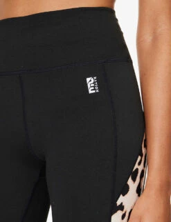 P.E NATION Pursuit Slim-fit High-rise Stretch-recycled-polyester Leggings -Sweaty Bety Clothing Shop R04199856 BLACK ALT04