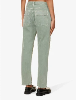 AGOLDE Cooper Cargo Panelled Straight-leg Mid-rise Organic-cotton Jeans -Sweaty Bety Clothing Shop R04200435 SALAMANDER ALT03
