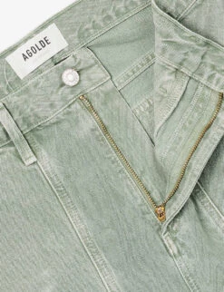 AGOLDE Cooper Cargo Panelled Straight-leg Mid-rise Organic-cotton Jeans -Sweaty Bety Clothing Shop R04200435 SALAMANDER ALT07