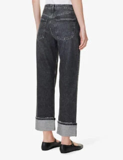 AGOLDE Fran Relaxed-fit High-rise Jeans -Sweaty Bety Clothing Shop R04200436 DITCHMARBLEBLACK ALT03
