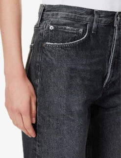 AGOLDE Fran Relaxed-fit High-rise Jeans -Sweaty Bety Clothing Shop R04200436 DITCHMARBLEBLACK ALT04