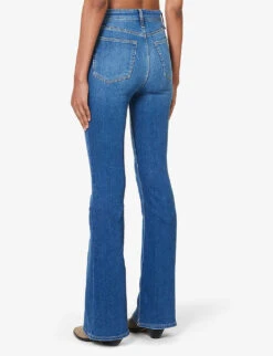 Rag & Bone Casey Brand-embroidered High-rise Flared-leg Stretch-denim Jeans 12 Rag & Bone Casey Brand-embroidered High-rise Flared-leg Stretch-denim Jeans -Sweaty Bety Clothing Shop R04201896 SELINA ALT03