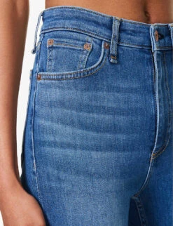 Rag & Bone Casey Brand-embroidered High-rise Flared-leg Stretch-denim Jeans 13 Rag & Bone Casey Brand-embroidered High-rise Flared-leg Stretch-denim Jeans -Sweaty Bety Clothing Shop R04201896 SELINA ALT04