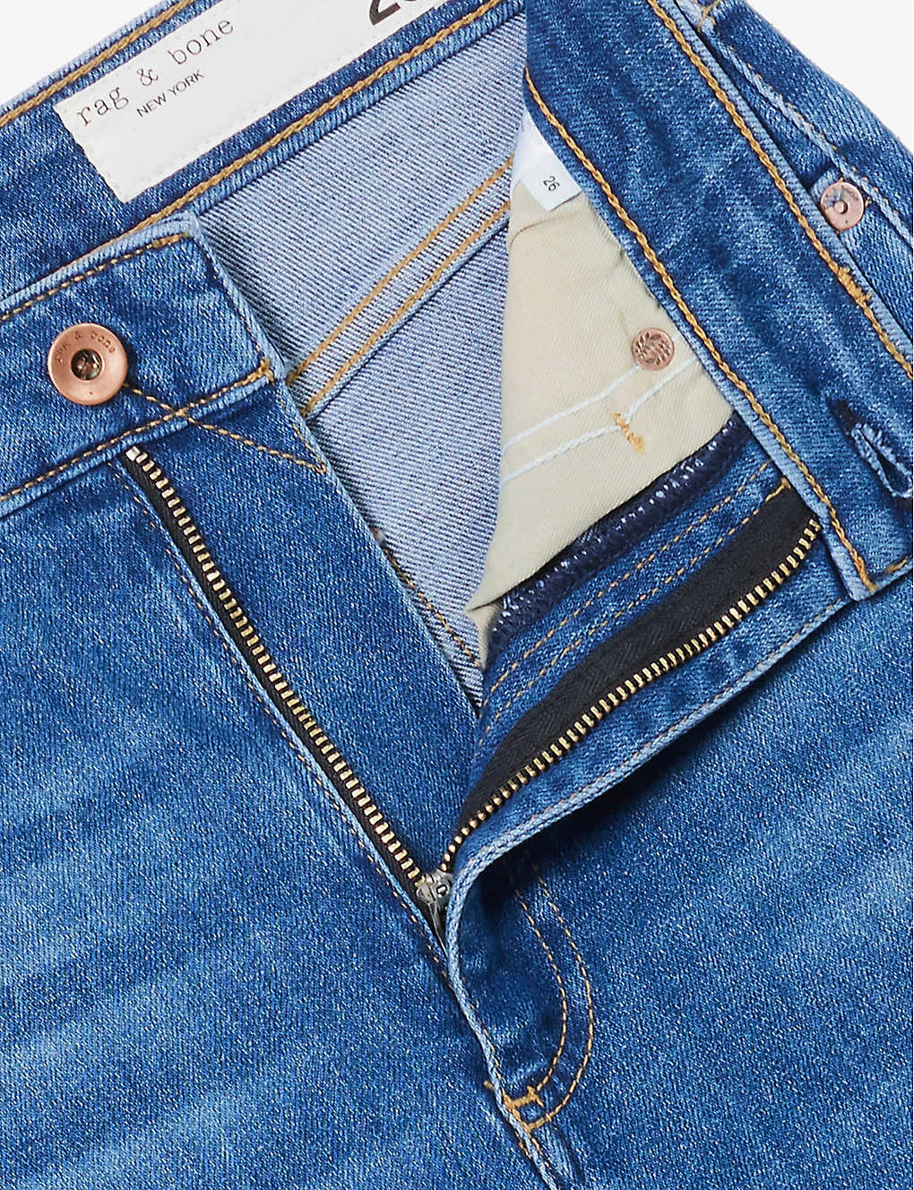 Rag & Bone Casey Brand-embroidered High-rise Flared-leg Stretch-denim Jeans 9 Rag & Bone Casey Brand-embroidered High-rise Flared-leg Stretch-denim Jeans - Image 7