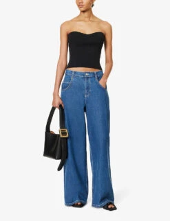 Jenni Organic-cotton Blend Strapless Top -Sweaty Bety Clothing Shop R04203302 BLACK ALT01