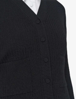 Joseph Ribbed Patch-pocket Stretch Wool-blend Cardigan -Sweaty Bety Clothing Shop R04203813 BLACK ALT05