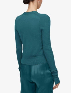 Joseph Cashair V-neck Cashmere Cardigan -Sweaty Bety Clothing Shop R04203824 DARKTEAL ALT03