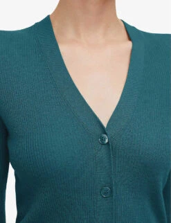 Joseph Cashair V-neck Cashmere Cardigan -Sweaty Bety Clothing Shop R04203824 DARKTEAL ALT04