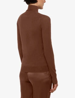 Joseph Cashair High-neck Cashmere Jumper -Sweaty Bety Clothing Shop R04203828 MAHOGANY ALT03