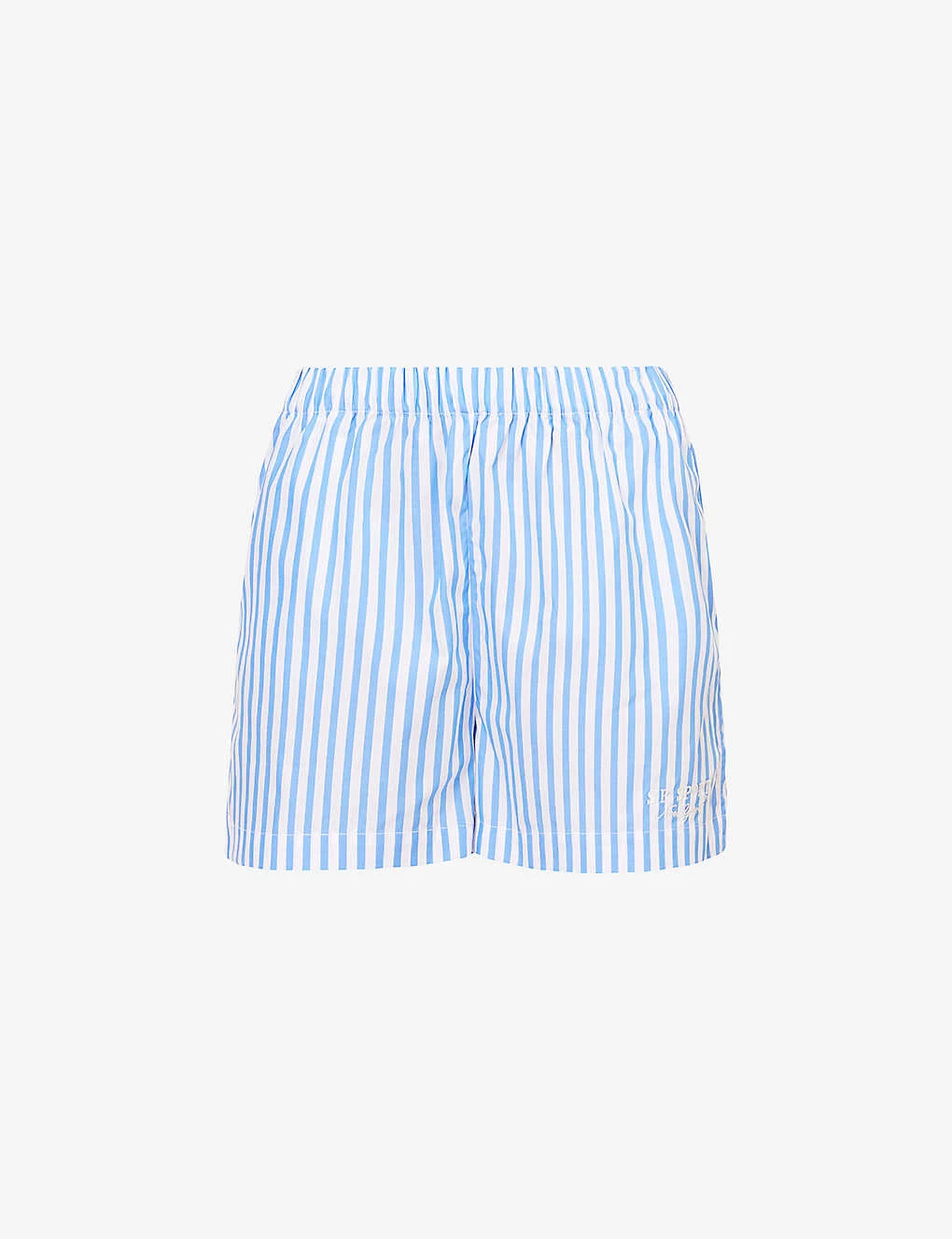 SR Sport Striped High-rise Cotton-poplin Shorts 3 SR Sport Striped High-rise Cotton-poplin Shorts