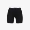 Serif High-rise Stretch-cotton Shorts 2 Serif High-rise Stretch-cotton Shorts -Sweaty Bety Clothing Shop R04205012 BLACK M