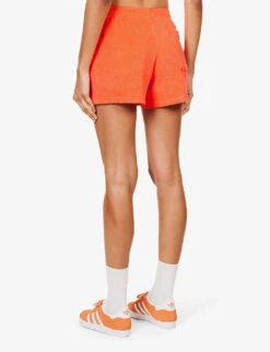 Terry Brand-embroidered Cotton-towelling Shorts -Sweaty Bety Clothing Shop R04205028 POMODORO ALT03