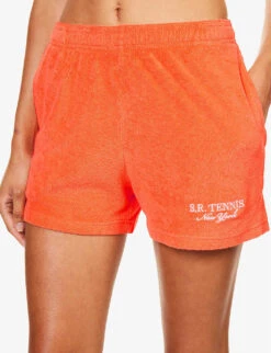 Terry Brand-embroidered Cotton-towelling Shorts -Sweaty Bety Clothing Shop R04205028 POMODORO ALT04