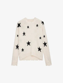Zadig & Voltaire Markus Star-intarsia Knitted Cashmere Jumper